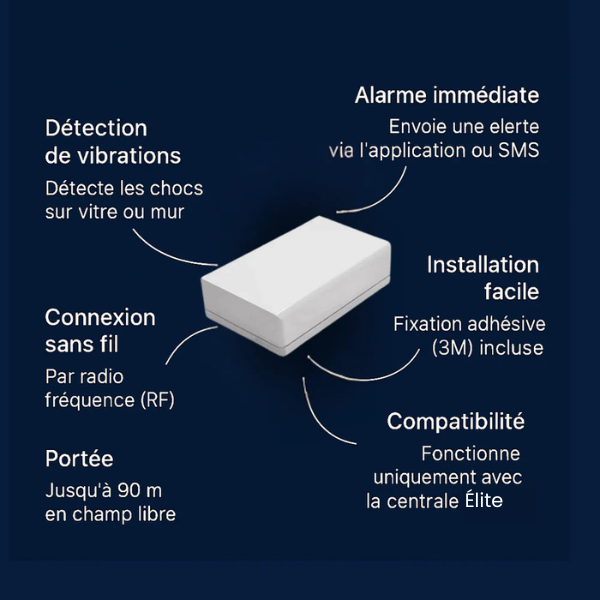 ZIGBEE vibration detector - WVD502Z compatible with the PA501Z control panel