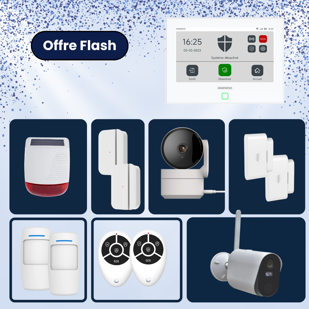 OFFRE FLASH – Alarme sans fil Gamme ''Touch'' - GSM/4G – Compatible animaux – Sans abonnement