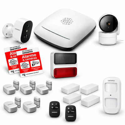 Pack Alarme Maison sans Fil Elite (Zenguard) PA570 - Centrale PA501Z - Kit comprenant 13 Accessoires + 1 Caméra autonome Extérieure & 1 Intérieure