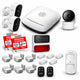 Pack alarme maison sans fil Daewoo PA571 Defense+ avec centrale Élite, 3 caméras et 15 accessoires