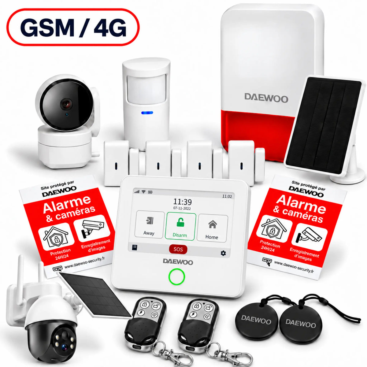 Pack Sécurité Intégrale – Offre Spéciale Touch AM301 WIfi / 4G avec 2 caméras et sirène solaire