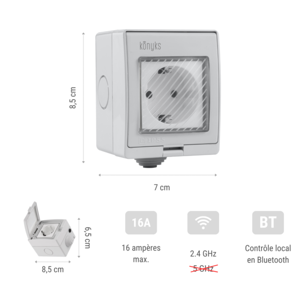 Prise connectée extérieure PLUVIOSE - Konyks