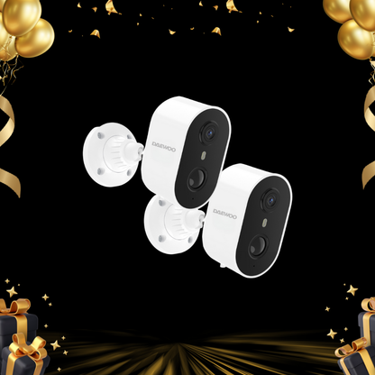 CONFIGURATEUR | Pack de 2 caméra Daewoo W503 autonome Haute Résolution - Wifi | 1080P