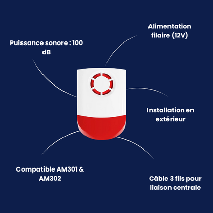 Sirène filaire | Compatible Touch (AM301/AM302)