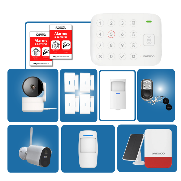 Daewoo • Wireless Home Alarm Sentinel Pack • GSM/4G System • Pet Friendly • Easy Installation • No Subscription • 24/7 Smart Protection