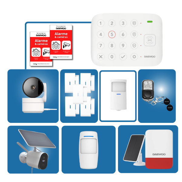 Daewoo • Wireless Home Alarm Sentinel Pack • GSM/4G System • Pet Friendly • Easy Installation • No Subscription • 24/7 Smart Protection