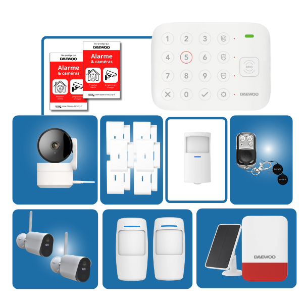 Daewoo • Wireless Home Alarm Sentinel Pack • GSM/4G System • Pet Friendly • Easy Installation • No Subscription • 24/7 Smart Protection