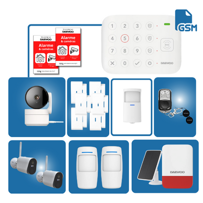 Daewoo • Wireless Home Alarm Sentinel Pack • GSM/4G System • Pet Friendly • Easy Installation • No Subscription • 24/7 Smart Protection