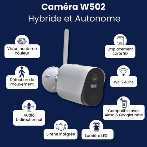 Caméra Daewoo W502 autonome Haute Résolution - Wifi | 1080P