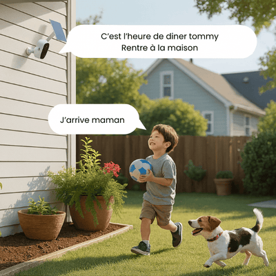 Caméra autonome Daewoo W503 avec système audio bi directionnel pour parler et écouter.