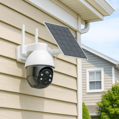 Configurateur | Caméra W512MW extérieure rotative 1440P | Avec panneau solaire