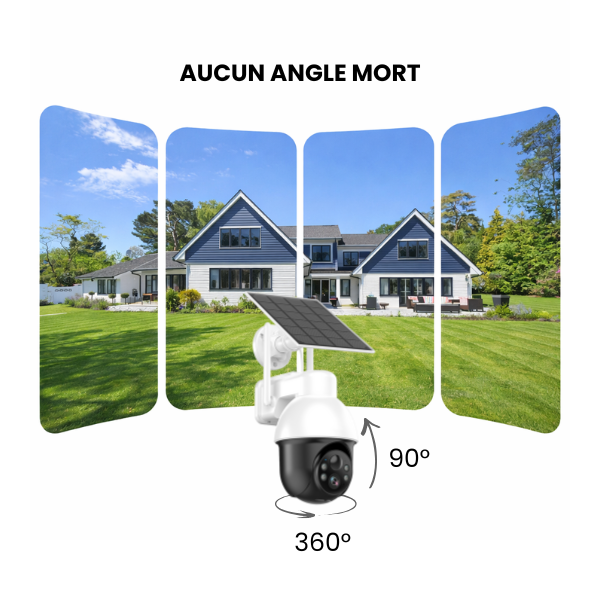 Caméra W512MW extérieure rotative 3MP | Avec panneau solaire