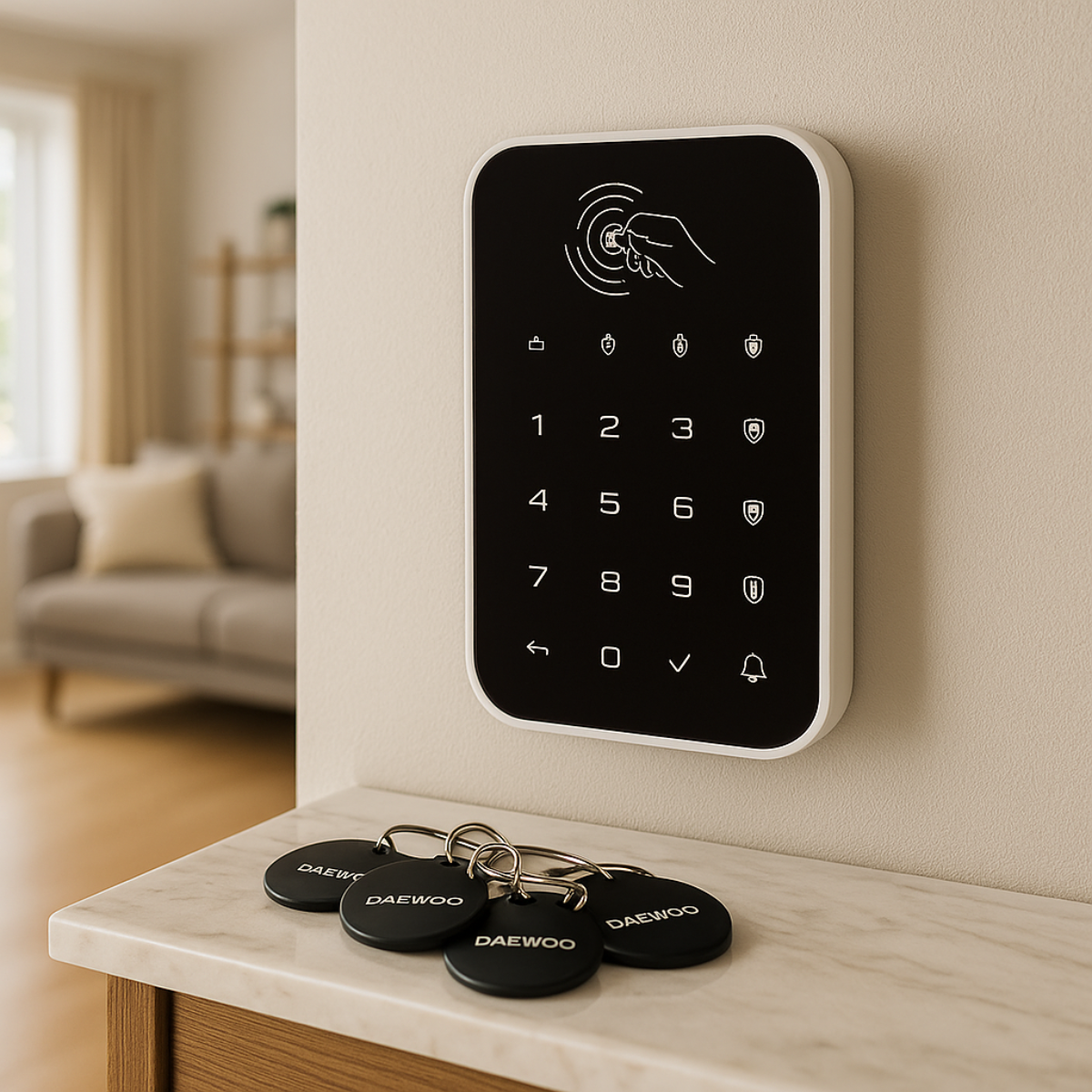 Clavier sans fil avec 2 badges RFID | Compatible Touch/Vigilia (AM30x)