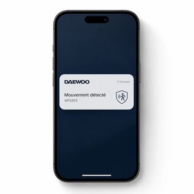 Notification de mouvement du WPS305 sur smartphone