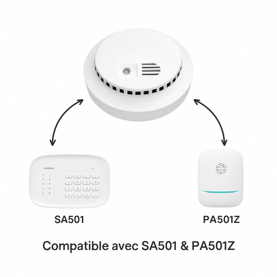 Détecteur de fumée connecté WSD501 | Compatible Key & Élite (SA501 & PA501Z)