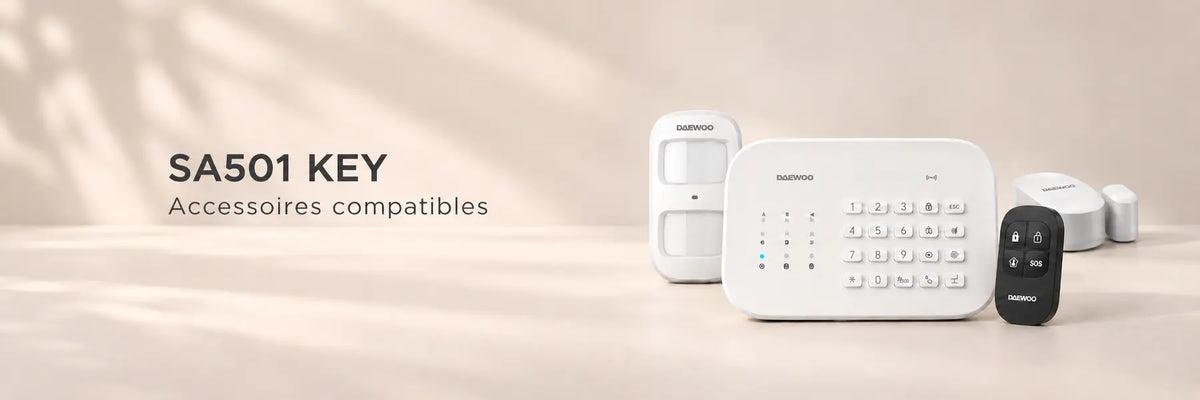 Accessoires compatibles centrale Key SA501 : détecteur, contacteur, télécommande