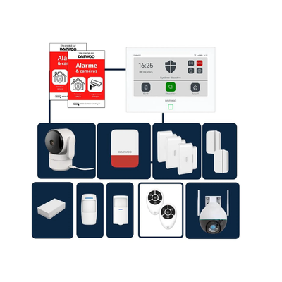 Pack Alarme AM351 | Centrale Touch XL livrée avec 2 caméras Full HD et 12 accessoires