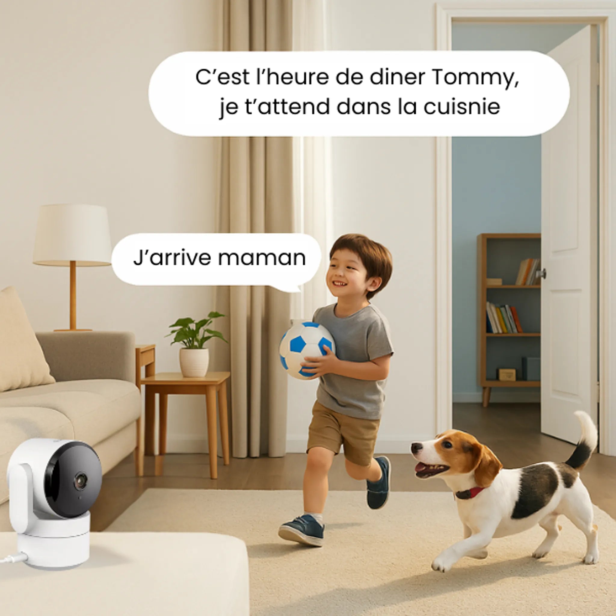 Caméra intérieure rotative IP506P - Wifi | Full HD | Vie Privée