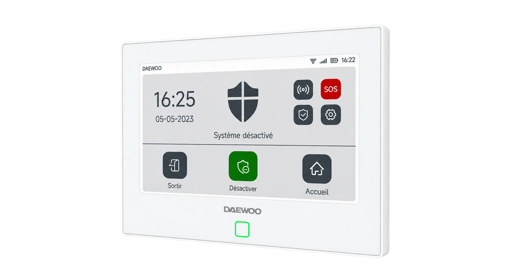 Centrale d'alarme Daewoo AM302 Touch XL, vue de face