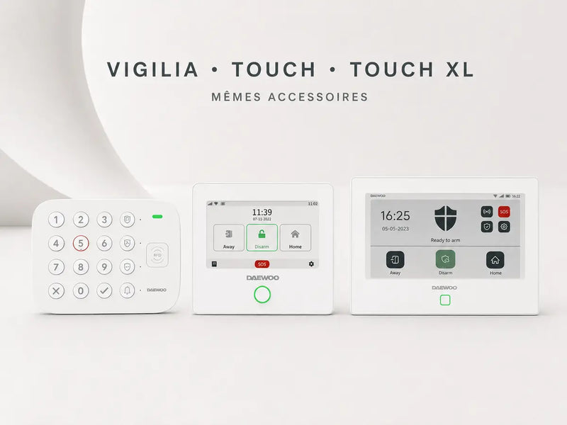 Accessoires compatibles avec les centrales Vigilia, Touch et Touch XL