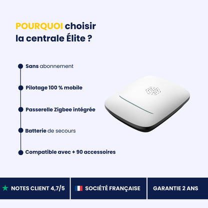 Pack Alarme Maison sans Fil Elite (Zenguard) PA570 - Centrale PA501Z - Kit comprenant 13 Accessoires + 1 Caméra autonome Extérieure & 1 Intérieure