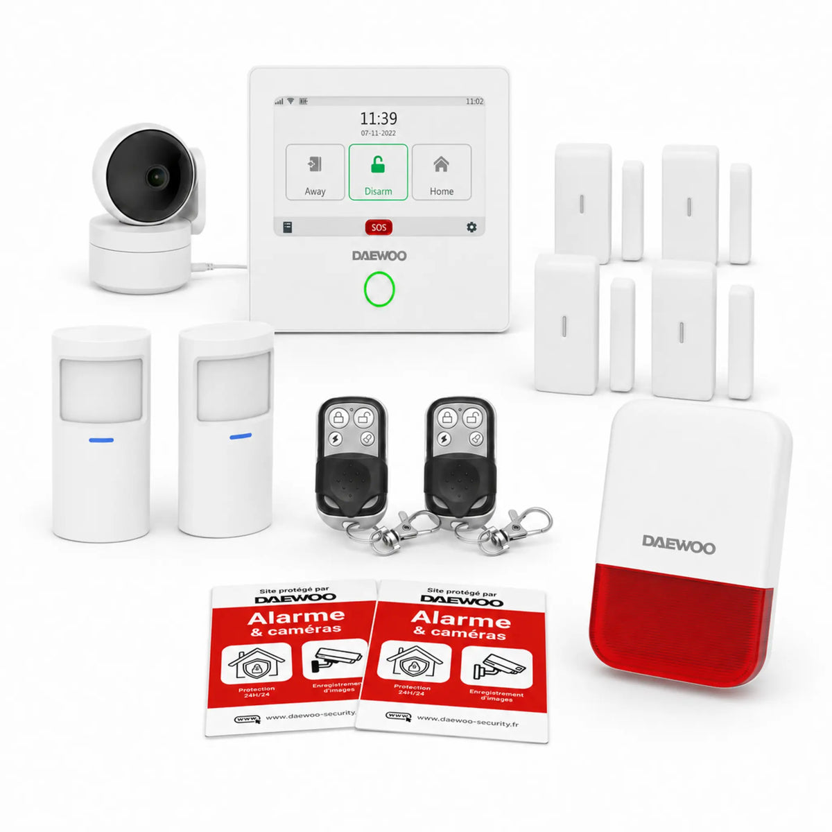 Pack alarme Touch AM340 Daewoo : centrale à écran tactile et caméra Full HD