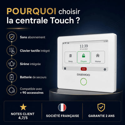 Pourquoi choisir l'alarme Daewoo Touch AM301 : points forts du système