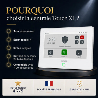 Pourquoi choisir l'alarme Daewoo Touch XL AM302 : points forts du système