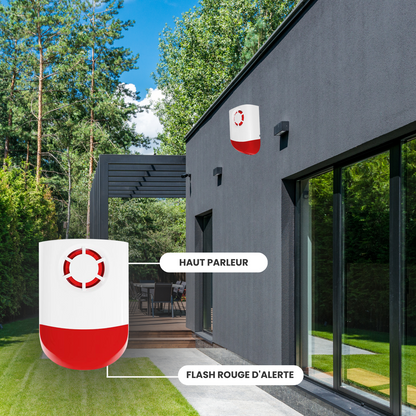 Sirène filaire WOS301 | Compatible avec l'alarme AM301/AM302 - Daewoo Security