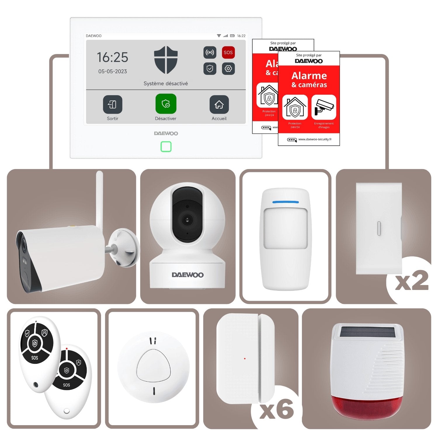 AM312 | Alarme Wifi / GSM 4G à écran tactile - Daewoo Security