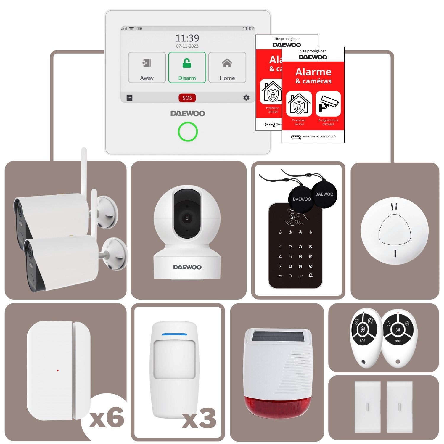 AM314 | Alarme Daewoo Wifi / GSM 4G à écran tactile - Daewoo Security