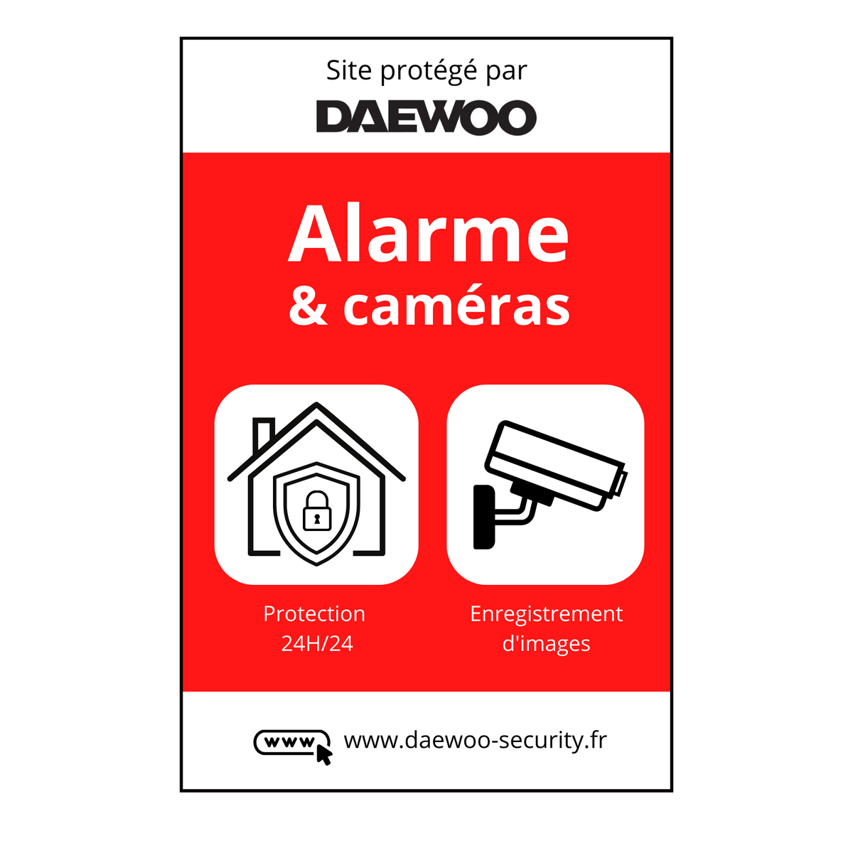 Autocollants Site protégé - Alarme et caméras x10