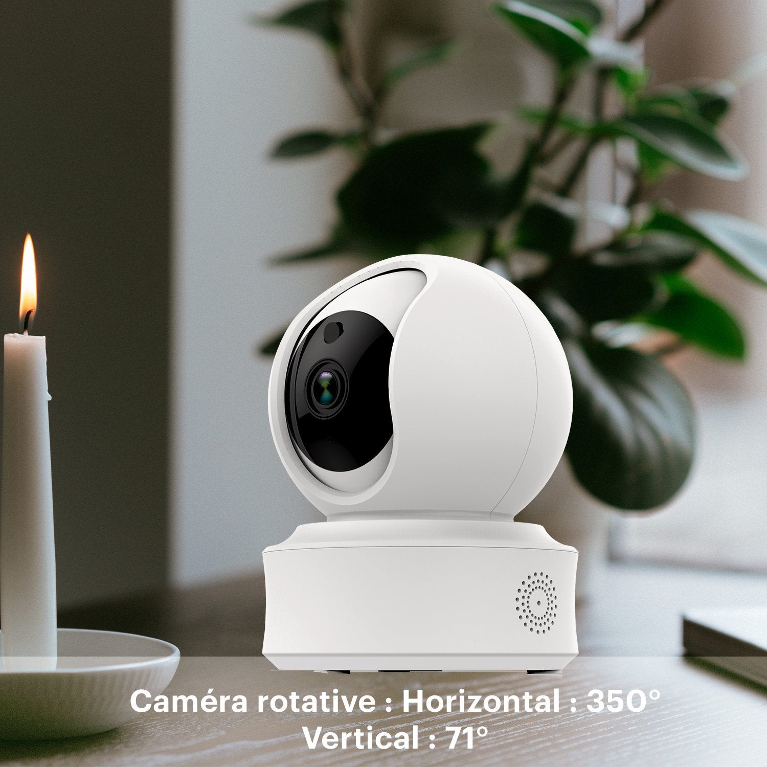 Caméra de surveillance intérieure rotative Full HD IP501 - Reconditionnée - Daewoo Security