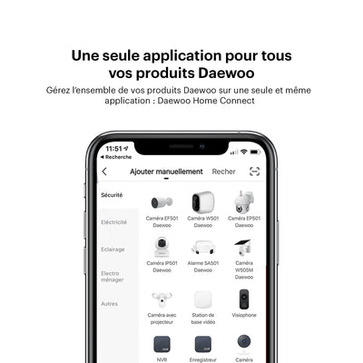 Daewoo Enregistreur NVR avec 4 Caméras et 1 disque dur 1To - Daewoo Security