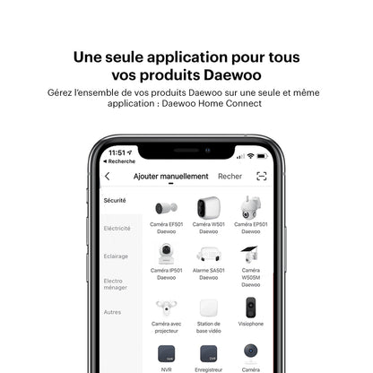 Daewoo Enregistreur NVR avec 4 Caméras et 1 disque dur 1To - Daewoo Security