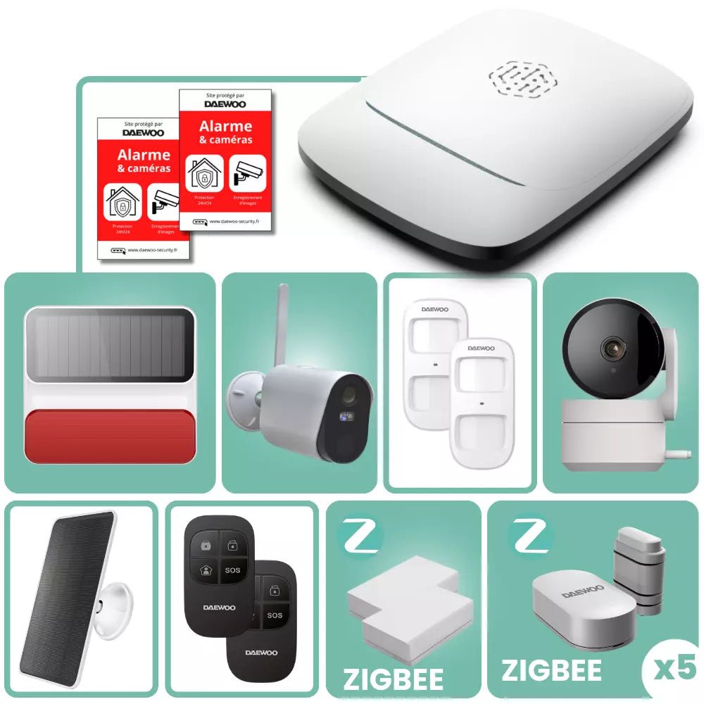 Pack PA521Z | Système d'alarme Full 4G & Zigbee - Daewoo Security