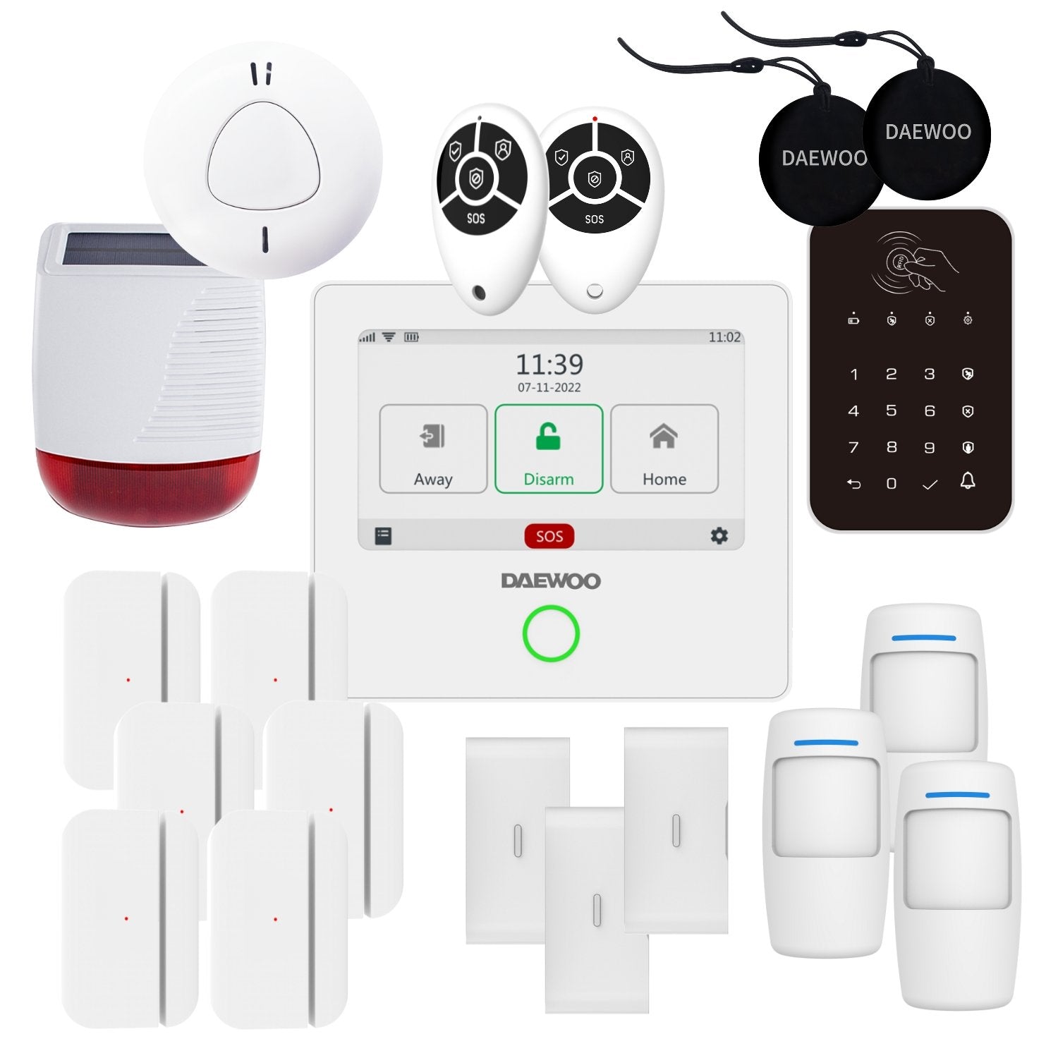 Alarme maison sans fil wifi et gsm 4G connectée Casa avec sirène extérieure  - kit 7